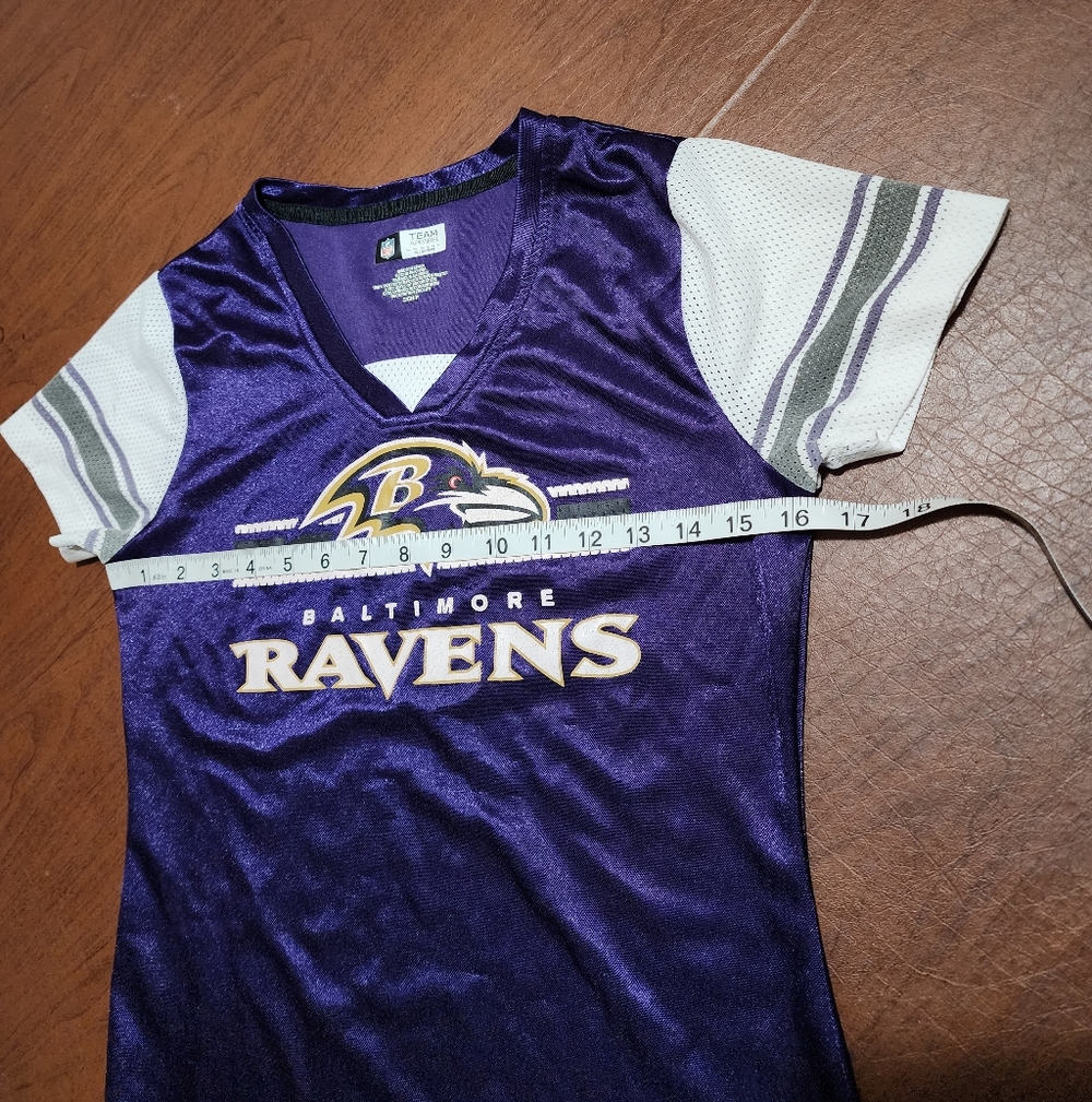 NFL Women's Purple and White Ravens Jersey - Picture 3 of 7